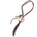 VN29 - Vestige Chocolate Elk Skin Necklace - Double J Saddlery