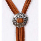 VN52 - Vestige Brandy Elk Skin And Sunflower Necklace - Double J Saddlery