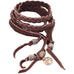 VN61 - Vestige Braided Chocolate Lariat/Wrap Bracelet - Double J Saddlery