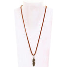 VN81 - Vestige Brandy Elk Skin Necklace - Double J Saddlery