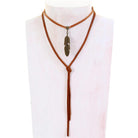 VN81 - Vestige Brandy Elk Skin Necklace - Double J Saddlery