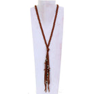 VN98 - Vestige Braided Brandy Elk Skin Necklace - Double J Saddlery