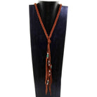 VN98 - Vestige Braided Brandy Elk Skin Necklace - Double J Saddlery