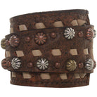 WCUF01 - Brown Bomber Leather Wrap Cuff - Double J Saddlery