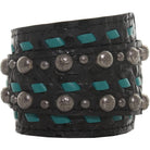 WCUF04 - Black Gator Print Wrap Cuff - Double J Saddlery