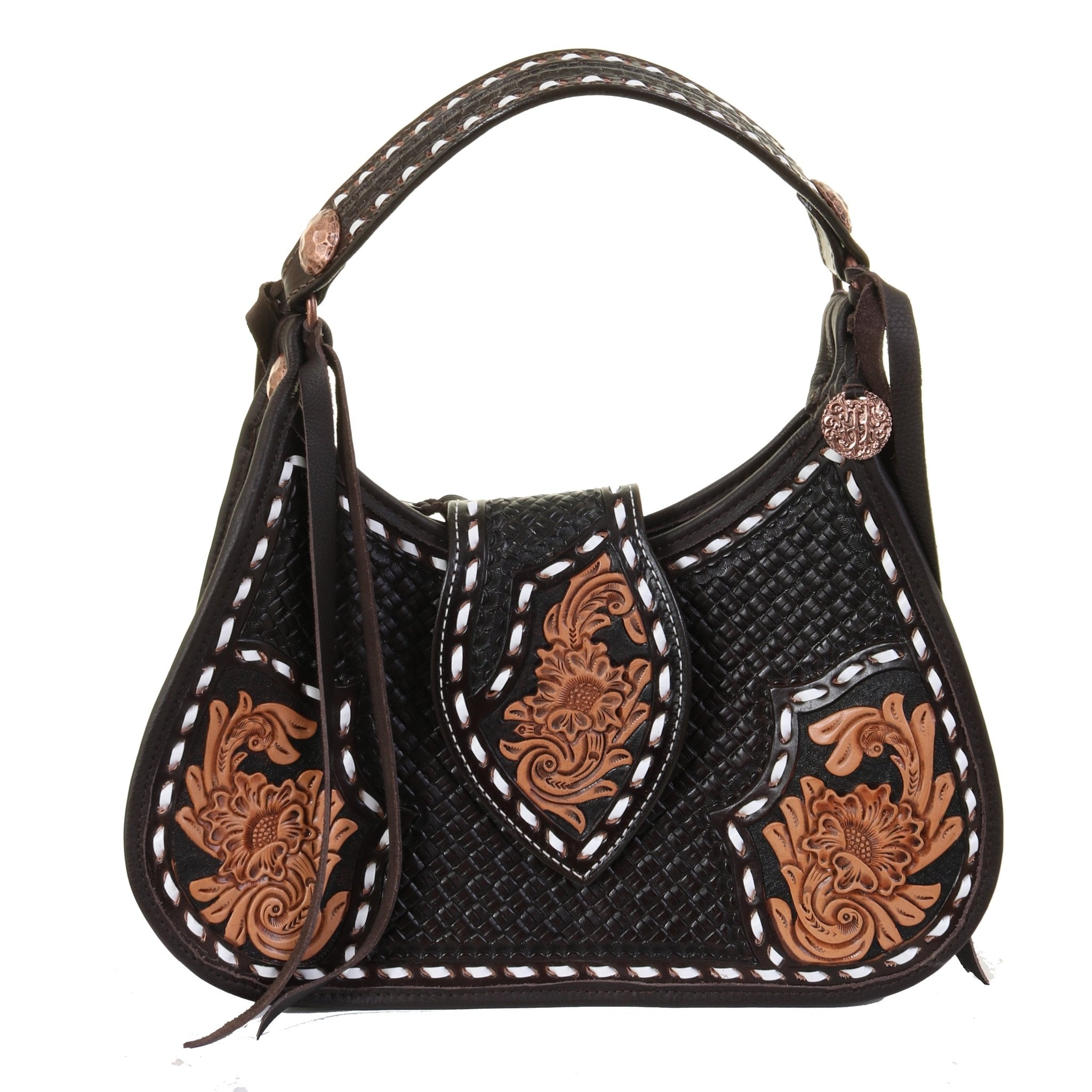 XLDJ86 - The Western Tooled Purse - Double J Saddlery