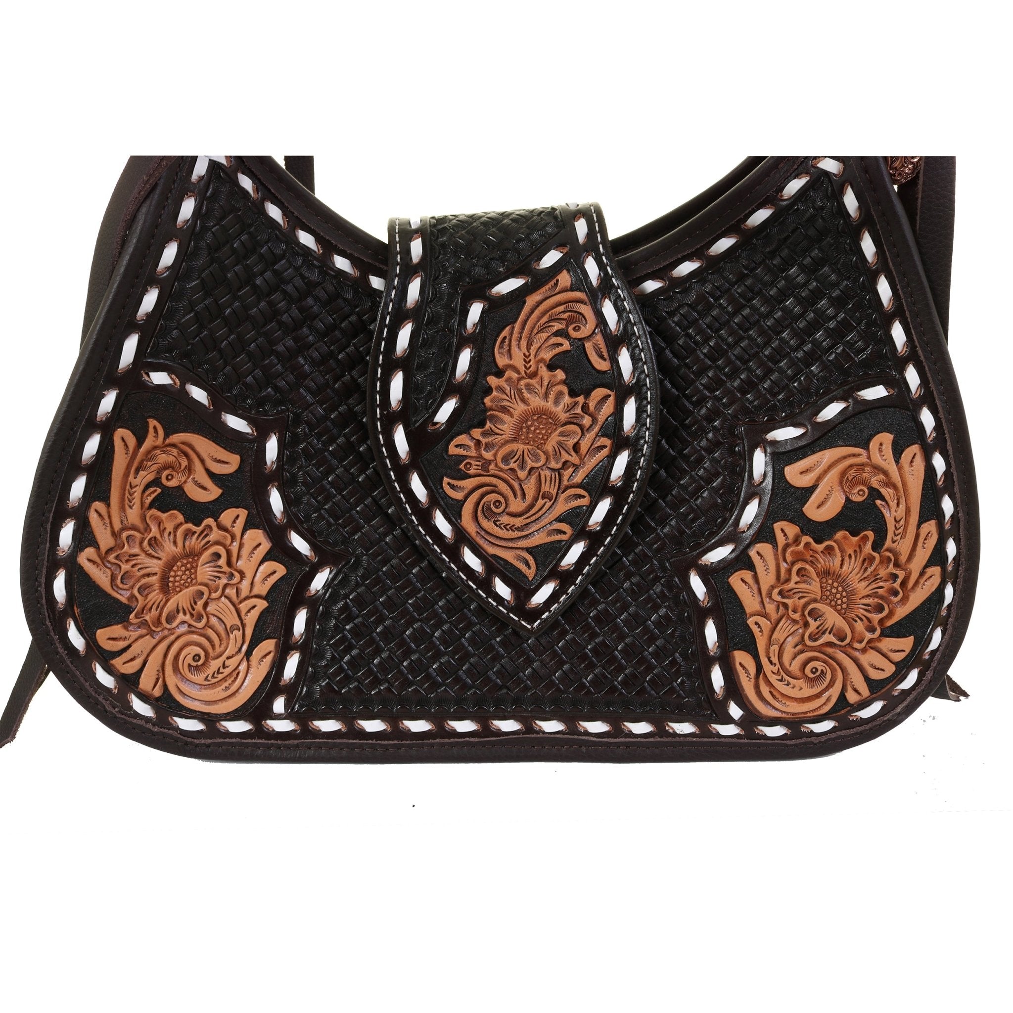 XLDJ86 - The Western Tooled Purse - Double J Saddlery